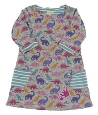 Šedo-barevné teplákové šaty s diny Jojo Maman Bébé