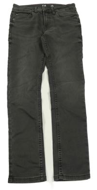 Tmavošedé teplákové skinny rifle C&A