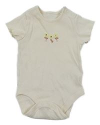 Béžové žebrované body s květy M&S