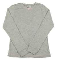 Šedé pyžamové triko s mašlí H&M