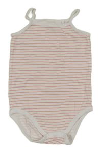 Bílo-růžové pruhované body 