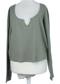 Dámské světlekhaki crop triko Asos 