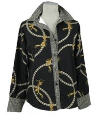 Dámská černo-béžová vzorovaná halenka Boohoo 