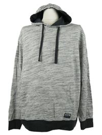 Pánská šedá melírovaná mikina s kapucí BPC vel. 60