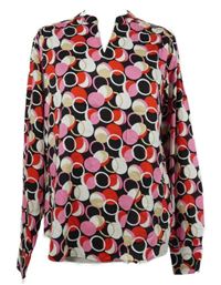 Dámská černo-červeno-bílá puntíkovaná halenka Walbusch 