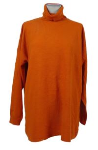 Dámský cihlový žeebrovaný svetrový rolák Bonmarché 