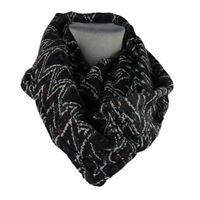 Dámská černo-bílo-červená vzorovaná límcová šála H&M