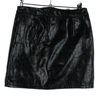 Nové - Dámská černá koženková sukně Primark 
