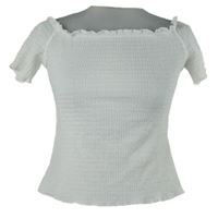 Dámská bílá žabičková crop halenka Shein 