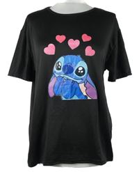 Dámské černé tričko se Stitchem 