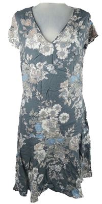 Dámské šedé květované šaty Next 