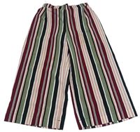Barevné pruhované culottes kalhoty New Look