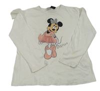 Bílé triko s Minnie Disney
