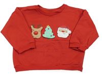 Červená mikina s obrázky zn. Primark