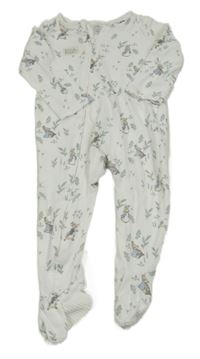 Bílý overal s králíčky