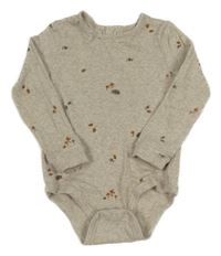 Béžové žebrované body s obrázky Mamas&Papas