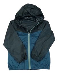 Tmavozeleno-smaragdová šusťáková nepromokavá bunda s kapucí Quechua