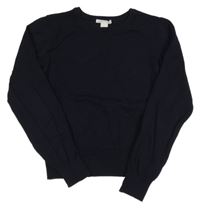 Tmavomodrý crop svetr H&M