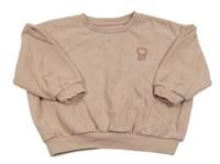 Světlerůžová oversize mikina s potiskem George