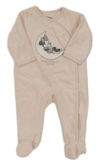 Světlerůžový sametový overal s Minnie Disney