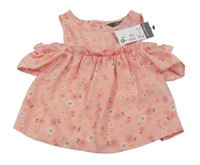 Nové - růžové šaty s květinami Primark