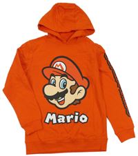 Červená mikina se Super Mariem a kapucí 