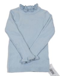 Nové - Světlemodrý svetr s límečkem Matalan