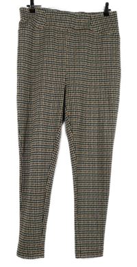 Dámské smetanovo-černo-hnědé vzorované tregíny Tu