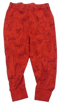 Červené pyžamové kalhoty s auty George