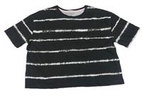 Černo-bílé pruhované crop tričko Primark