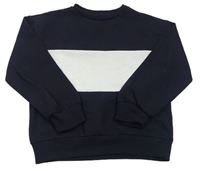 Tmavomodro-bílá mikina Primark