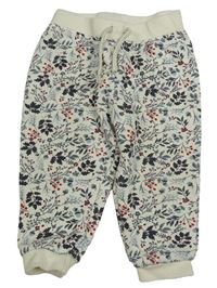 Smetanové květované tepláky Primark