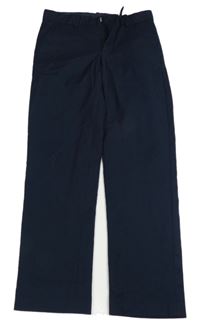 Tmavomodré společenské kalhoty H&M