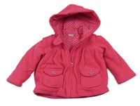 Tmavorůžový fleecový zateplený kabátek s kapucí zn. George