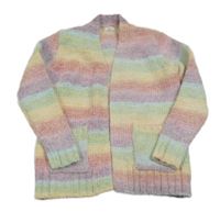 Barevný pruhovaný pletený cardigan Next