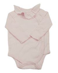 Světlerůžové žebrované body s límečkem Matalan