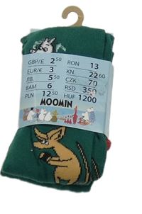 Nové - Zelené punčocháče s Mumínky