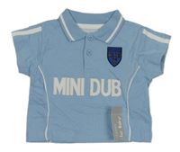 Nové - Světlemodré polotričko s nápisem 