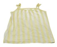 Bílo-žlutý pruhovaný top 