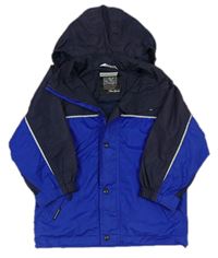 Modro-tmavomodrá šusťáková jarní bunda s kapucí Peter Storm 