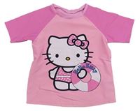 Růžovo-světlerůžové UV tričko s Hello Kitty zn. Sanrio