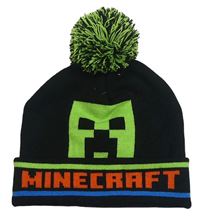 Černá pletená čepice Minecraft Primark