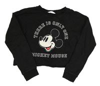 Černá crop mikina s Mickeym H&M