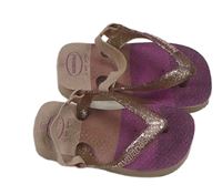 Růžové třpytivé gumové žabky Havaianas vel. 19
