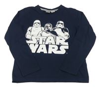Tmavomodré triko s potiskem Star Wars 