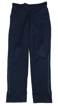 Tmavomodro-zelené sportovní legíny Decathlon