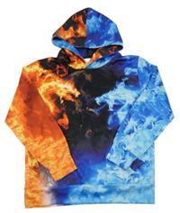 Barevná batikovaná mikina s kapucí 