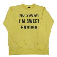 Žlutá mikina s nápisem Sinsay