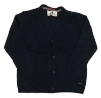 Tmavomodrý propínací svetr Zara