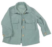 Světlemodrá manšestrová košilová bunda Shein 